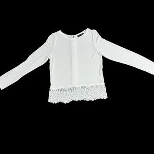 Generation Love Long Sleeve Lace Button Back Top Small